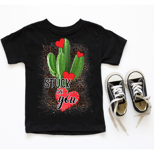 Stuck on You Leopard Cactus Graphic Tee