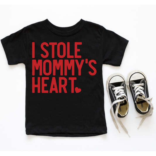 I Stole Mommy's Heart Graphic Tee (Red Ink)